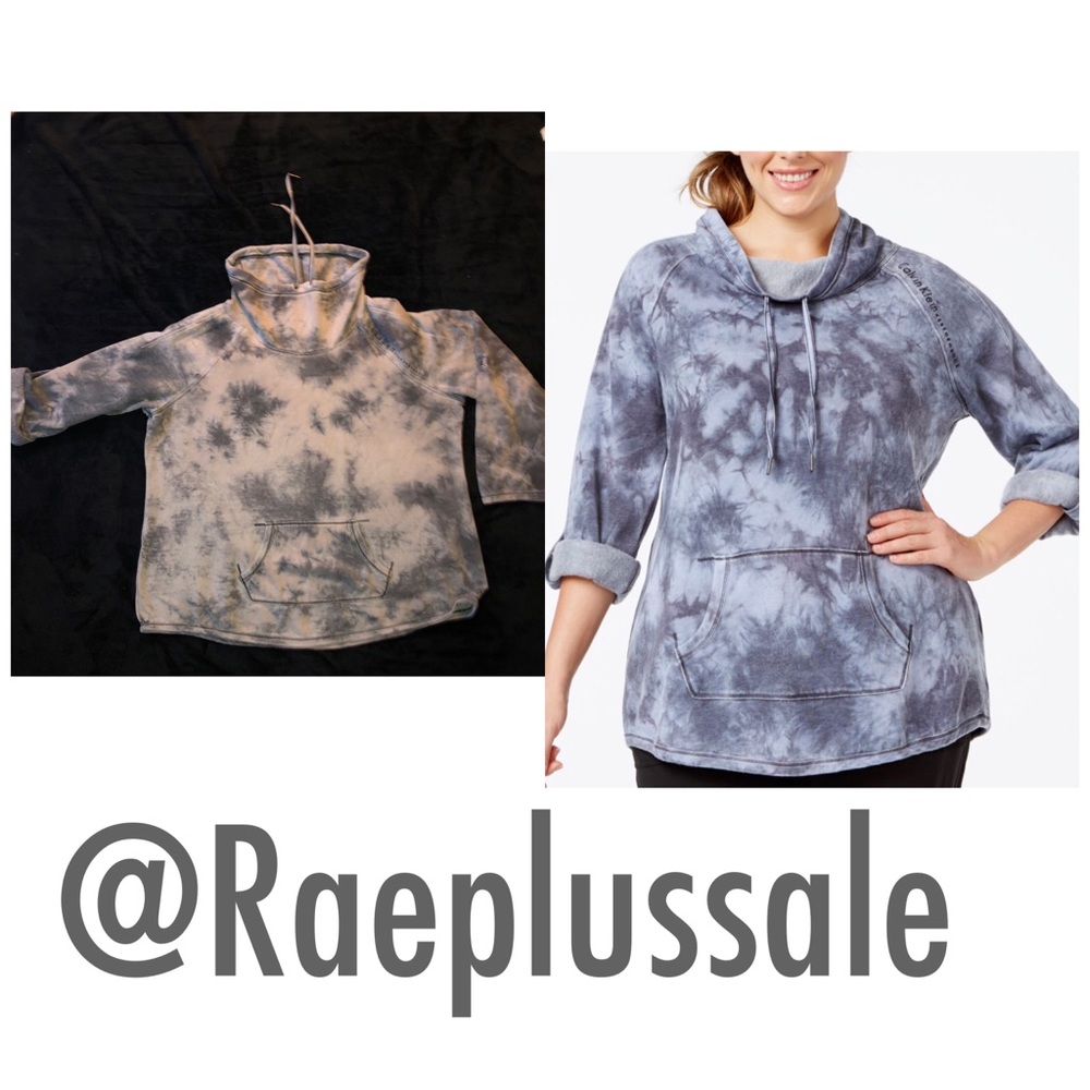 Calvin Klein Tie-dyed Cowlneck Sweatshirt / US 2X